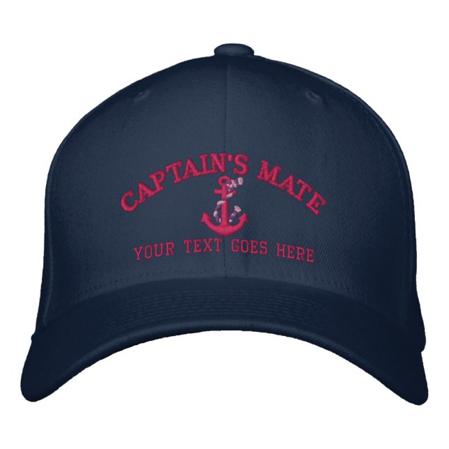 Personalisierter Mate Boat Anchor Your Kapitäns Bestickte Baseballkappe (Vorderseite)