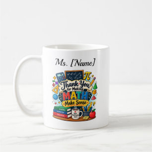 Personalisierter Mathematik-Lehrer-Kaffeebecher Kaffeetasse
