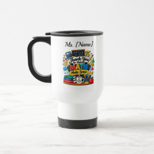 Personalisierter Mathematik-Lehrer-Kaffeebecher Reisebecher