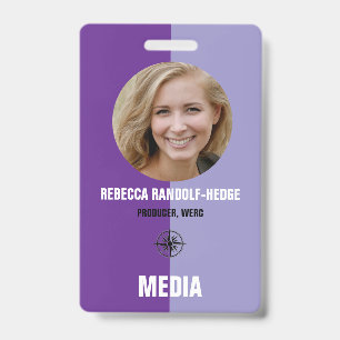 Personalisierter Medien-ID-Ausweis / Foto, Name un Ausweis