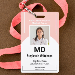 Personalisierter medizinischer Mitarbeiter Fotoaus Ausweis