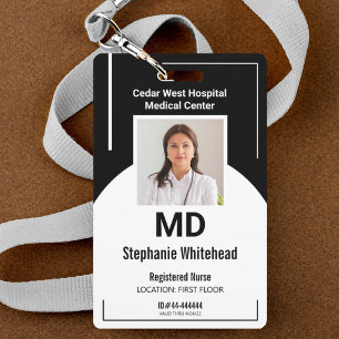 Personalisierter medizinischer Mitarbeiter Fotoaus Ausweis