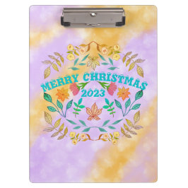 PERSONALISIERTER MERRY CHRISTMAS 20XX KLEMMBRETT