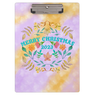 PERSONALISIERTER MERRY CHRISTMAS 20XX KLEMMBRETT