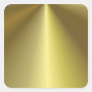 Personalisierter metallischer Look Faux-Gold-Rohli Quadratischer Aufkleber
