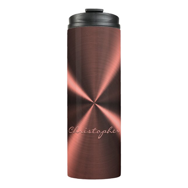 Personalisierter metallischer Look - Kupfer Thermosbecher (Vorderseite)