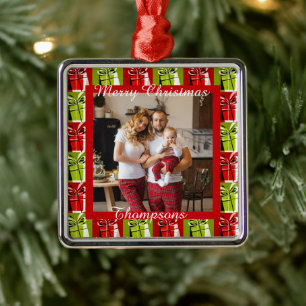 Personalisierter Metallschmuck mit Foto Ornament Aus Metall