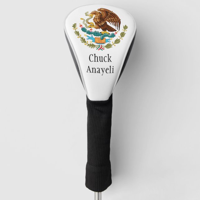 Personalisierter mexikanischer Adler Golf Headcover (Vorderseite)