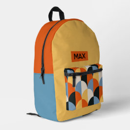 Personalisierter Mid Century Modern Kinder Rucksac Bedruckter Rucksack