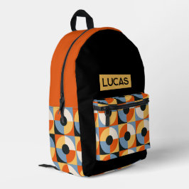 Personalisierter Mid-Century-Modern-Kindername Bedruckter Rucksack