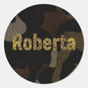 Personalisierter militärischer Camouflage-Schrifta Runder Aufkleber