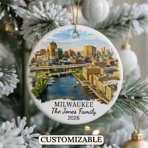 Personalisierter Milwaukee-Schmuck, Benutzerdefini Keramik Ornament