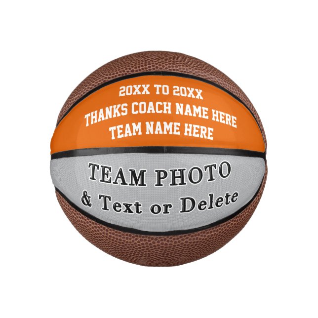Personalisierter Mini-Basketball - Farbe des Fotos Mini Basketball (Vorderseite)