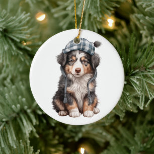 Personalisierter Miniaturhund Keramik Ornament