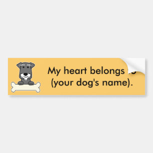 Personalisierter MiniaturSchnauzer Autoaufkleber