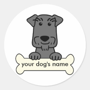 Personalisierter MiniaturSchnauzer Runder Aufkleber