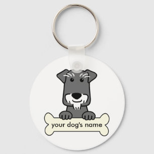 Personalisierter MiniaturSchnauzer Schlüsselanhänger