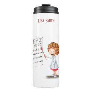 Personalisierter Minimal Nurse-Abschluss Thermosbecher