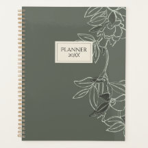 Personalisierter minimaler Blumenplaner 20XX