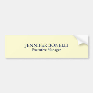 Personalisierter Minimalist Name in Cremefarbe Autoaufkleber