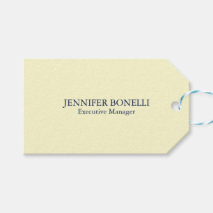 Personalisierter Minimalist Name in Cremefarbe Geschenkanhänger