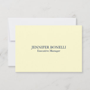 Personalisierter Minimalist Name in Cremefarbe RSVP Karte