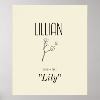 Personalisierter Minimalistischer Blumenstrauch Poster