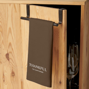Personalisierter minimalistischer eleganter braune geschirrtuch
