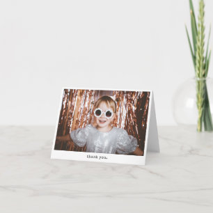 Personalisierter minimalistischer Instant-Foto-Sti Dankeskarte