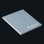 Personalisierter Minimalistischer Kalligraphiename Notizblock<br><div class="desc">Personalisierter Minimalistischer Kalligrafiename in Blue Notepad</div>