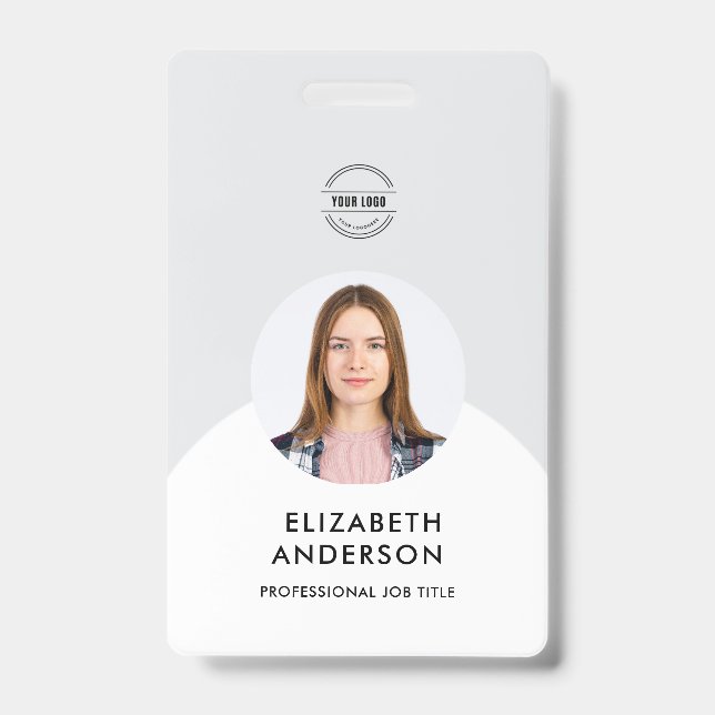 personalisierter Minimalistischer Mitarbeiter Ausweis (Vorderseite)