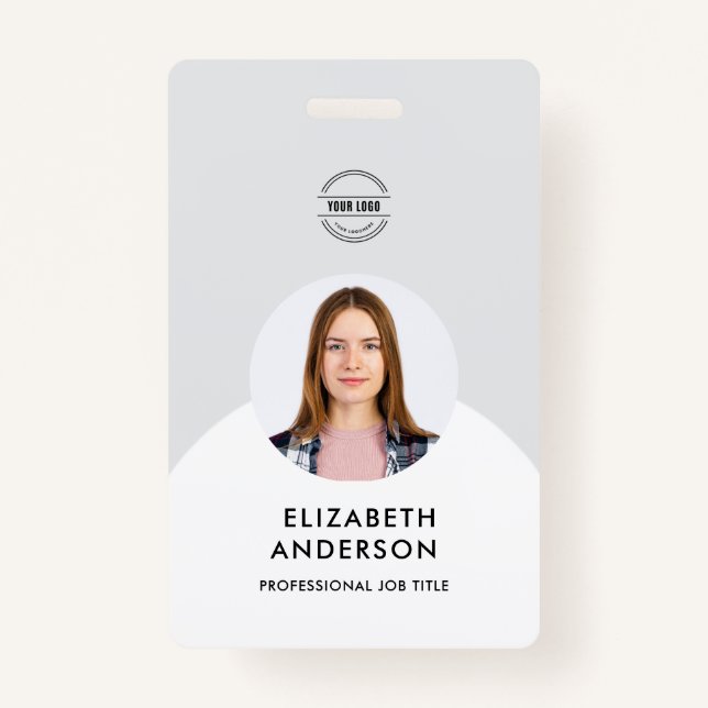 personalisierter Minimalistischer Mitarbeiter Ausweis (Vorderseite)