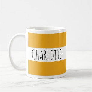 Personalisierter minimalistischer Name, einfaches Kaffeetasse
