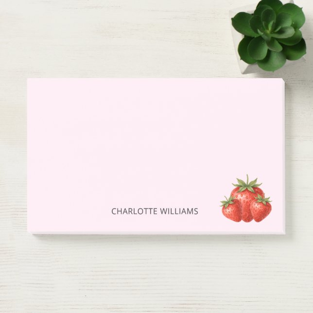 Personalisierter Minimalistischer Niedlicher Erdbe Post-it Klebezettel (Büro)