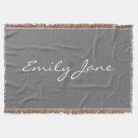 Personalisierter Minimalistischer Skriptname Grau-