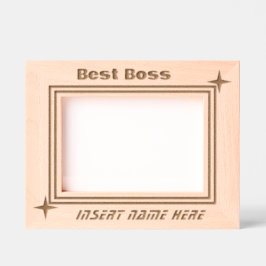 Personalisierter Minimalistischer Star-Boss Geätzte Rahmen