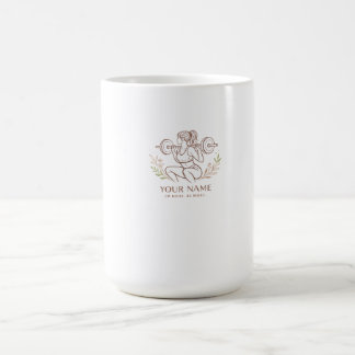 Personalisierter minimalistischer Tassenentwurf mi Kaffeetasse