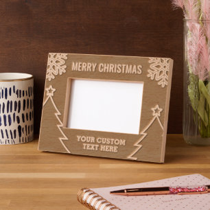 Personalisierter minimalistischer Weihnachtsbaum F Geätzte Rahmen