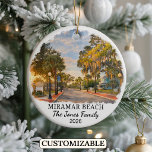 Personalisierter Miramar Beach Schmuck Anhänger Be Keramik Ornament<br><div class="desc">Ein personalisiertes Reise-Souvenir-Ornament,  das dazu dient,  Ihre unvergessliche Reise zu feiern. Ob Sie geschäftlich unterwegs waren,  ein romantisches Wochenende genossen oder an einem Schüleraustauschprogramm teilgenommen haben,  dieses Ornament erinnert an einen besonderen Moment,  den Sie immer in Ehren halten und jahrelang in Erinnerung behalten werden.</div>