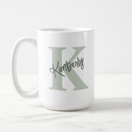 Personalisierter Mit Monogramm Name Kaffeetasse