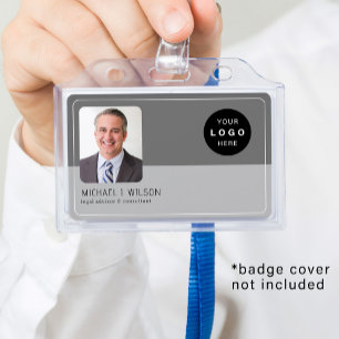 Personalisierter Mitarbeiter-Foto-Logo-QR-Barcode- Ausweis