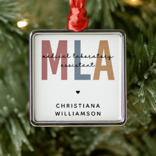 Personalisierter MLA Medical Laborant Ornament Aus Metall