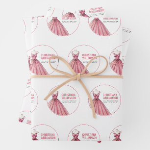 Personalisierter Mode Designer Stylist Graduate Geschenkpapier Set