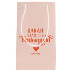 Personalisierter moderner Bridesmaid-Vorschlag Kleine Geschenktüte