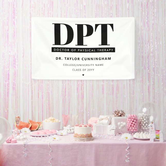 Personalisierter moderner DPT Arzt für Physikalisc Banner (Party)