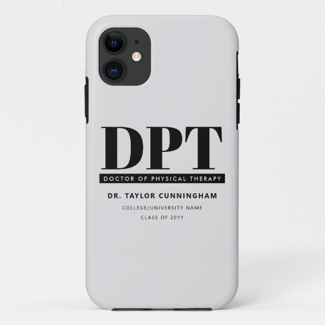 Personalisierter moderner DPT Arzt für Physikalisc Case-Mate iPhone Hülle (Rückseite)