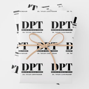 Personalisierter moderner DPT Arzt für Physikalisc Geschenkpapier Set