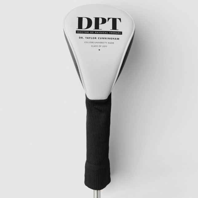 Personalisierter moderner DPT Arzt für Physikalisc Golf Headcover (Vorderseite)