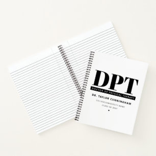 Personalisierter moderner DPT Arzt für Physikalisc Notizbuch