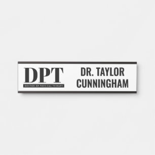 Personalisierter moderner DPT Arzt für Physikalisc Türschild